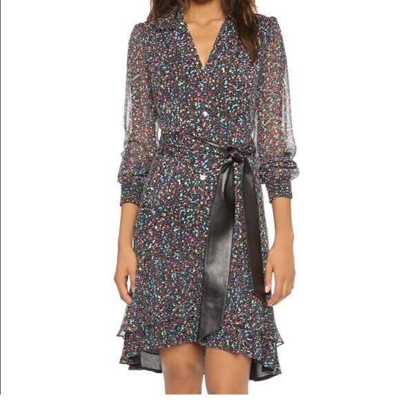 Diane von Fürstenberg multi colored confetti, Catherine silk dress, 4! - Picture 13 of 13